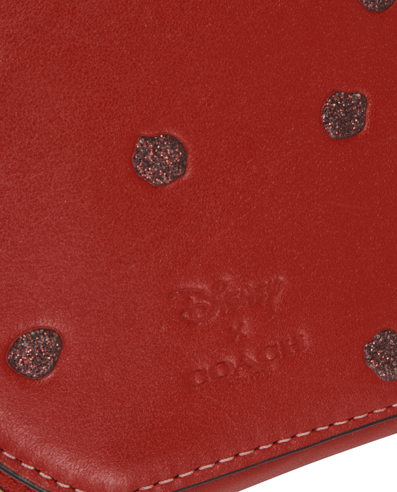 Coach X Disney Mickey Coin Purse, &pound;70, Accessories, Red, Leather, Other view